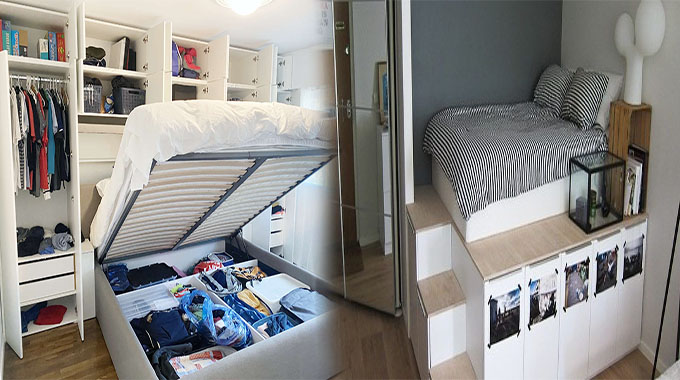 King Beds With Storage Built-In Underneath