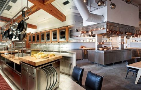 Restaurant Interior Design for Kitchen Cabinet