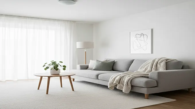 Modern Serenity: Minimalist Living Room Decor with Scandinavian Style