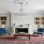 Timeless Sophistication: Classic Living Room Decor with Chandeliers and Molding Accents
