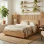 Biophilic Modern Bedroom Design Ideas with Natural Wood Textures and Indoor Plants