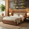 Modern Bedroom Accent Wall Design Ideas with Hidden Warm LED Strip Lighting