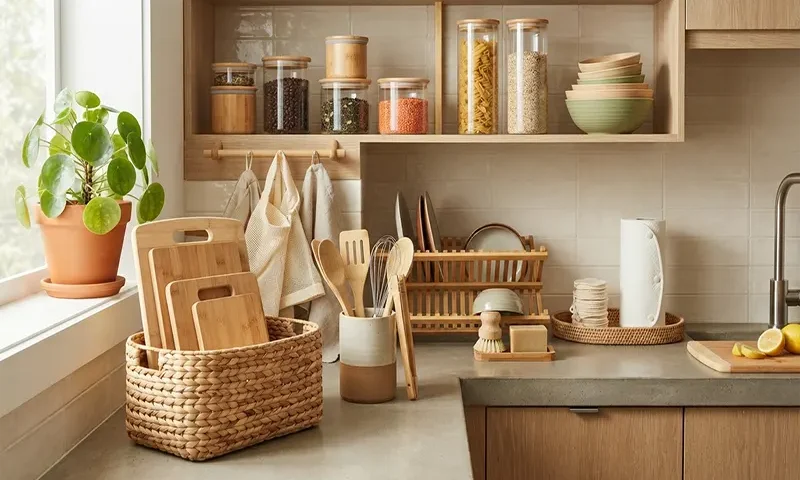 Sustainable Zero-Waste Kitchen Products Made from Biodegradable Bamboo and Organic Materials
